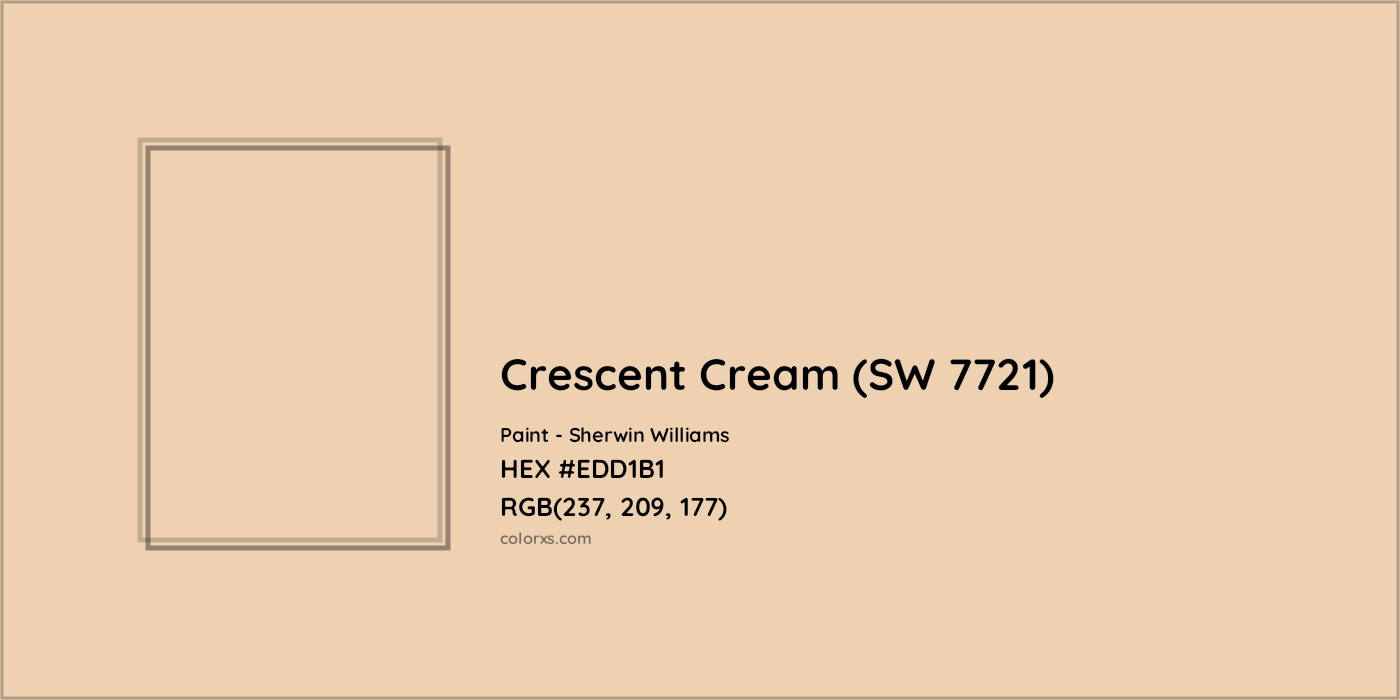 HEX #EDD1B1 Crescent Cream (SW 7721) Paint Sherwin Williams - Color Code