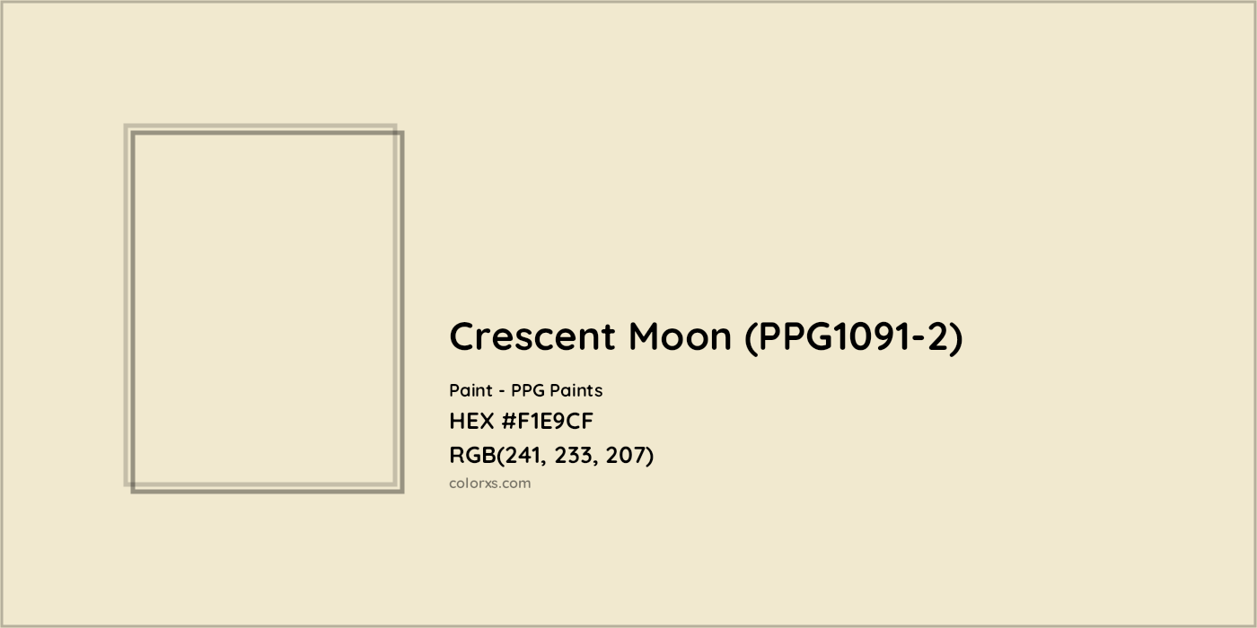 HEX #F1E9CF Crescent Moon (PPG1091-2) Paint PPG Paints - Color Code