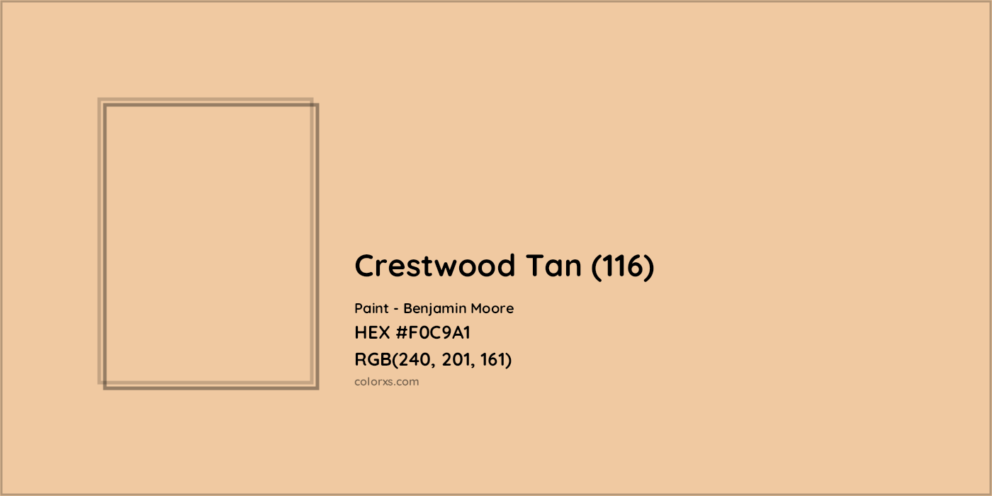 HEX #F0C9A1 Crestwood Tan (116) Paint Benjamin Moore - Color Code