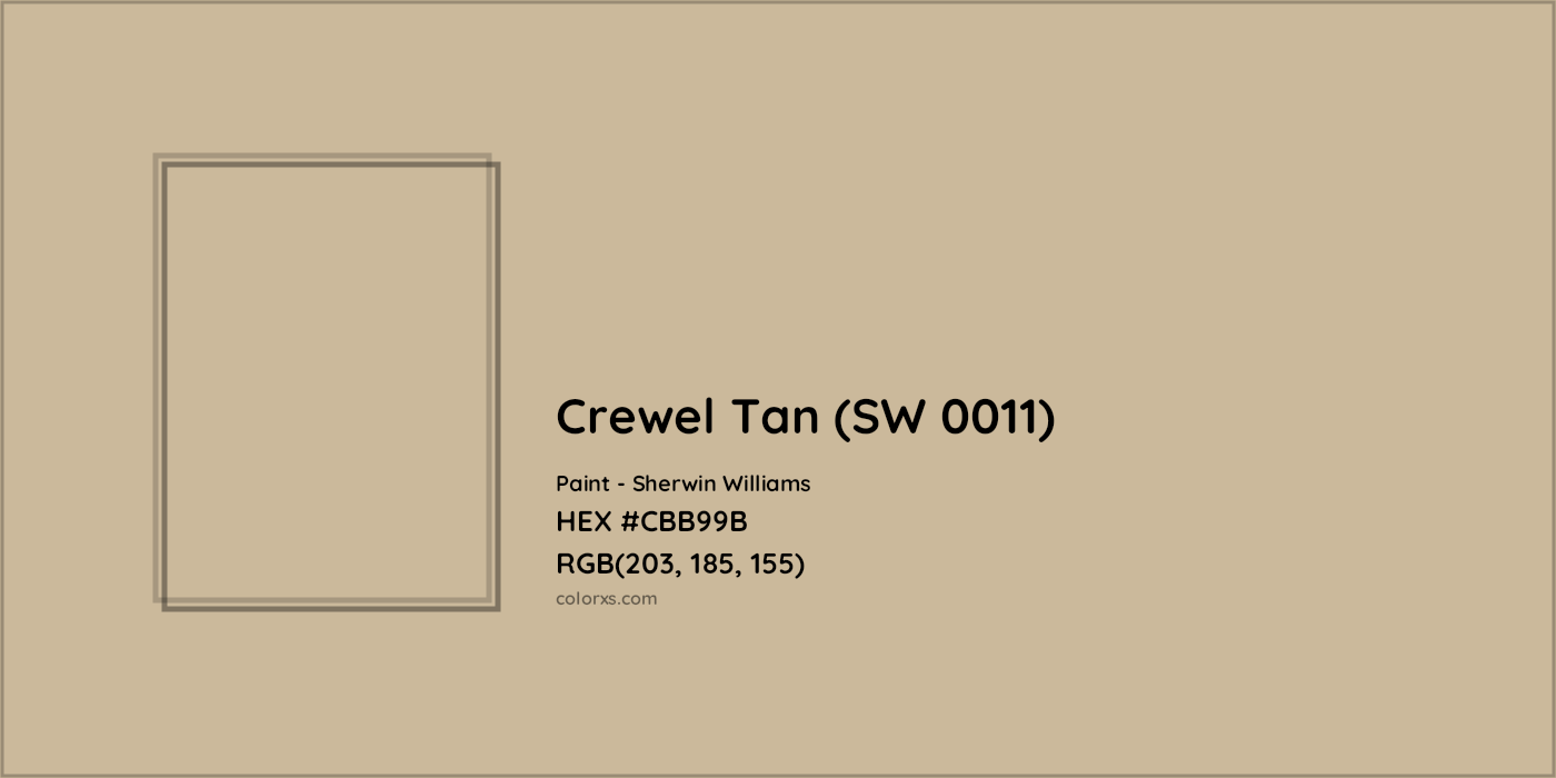 HEX #CBB99B Crewel Tan (SW 0011) Paint Sherwin Williams - Color Code