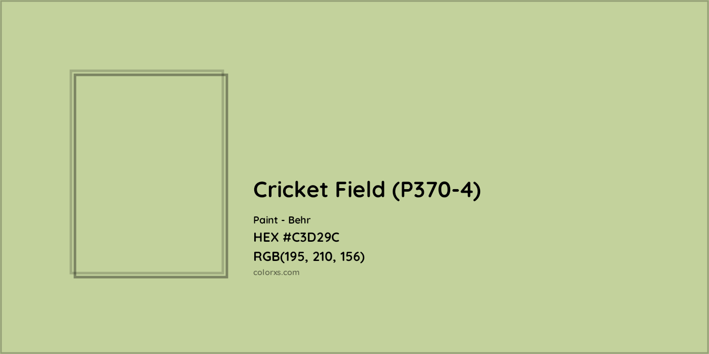 HEX #C3D29C Cricket Field (P370-4) Paint Behr - Color Code