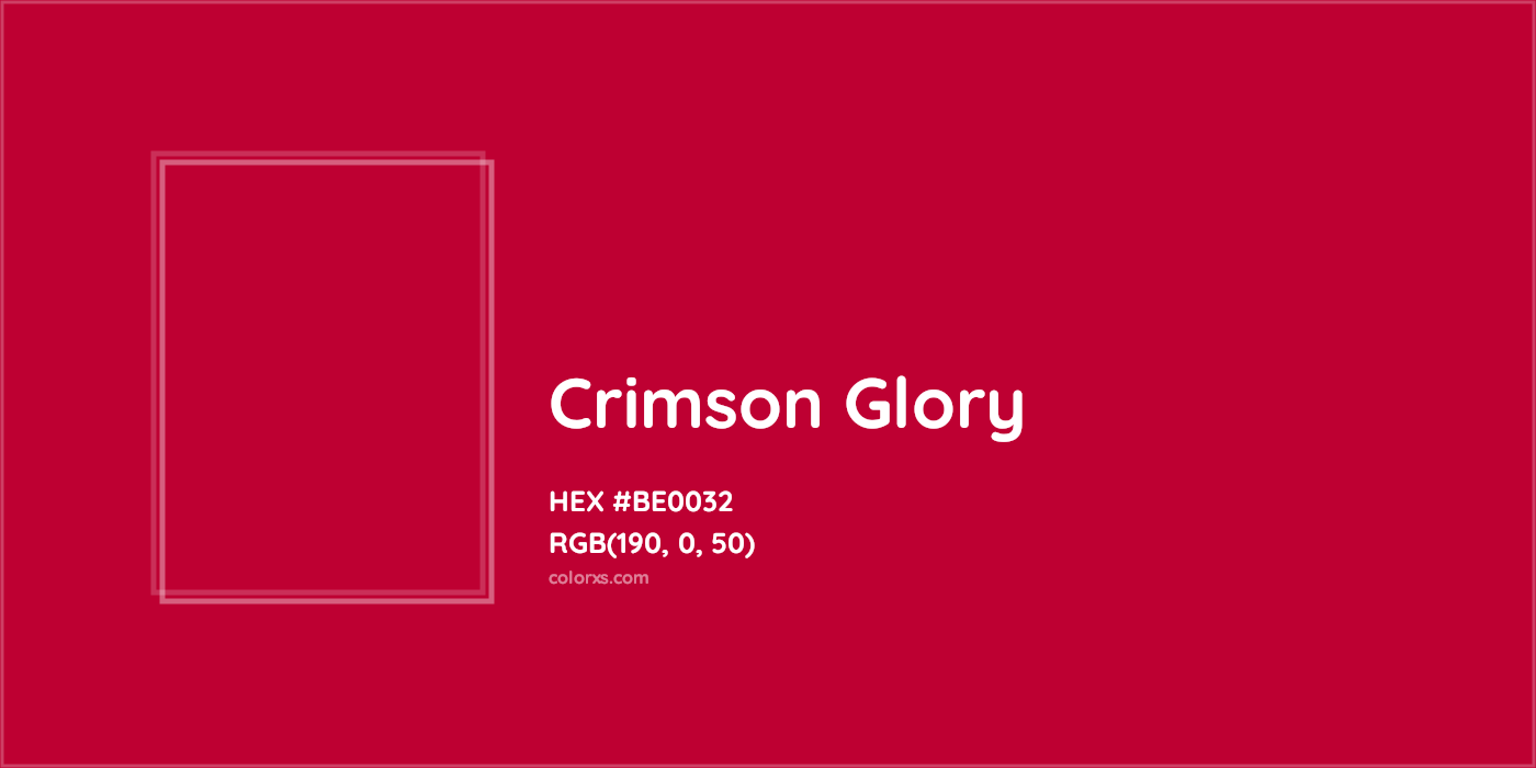HEX #BE0032 Crimson Glory Color - Color Code