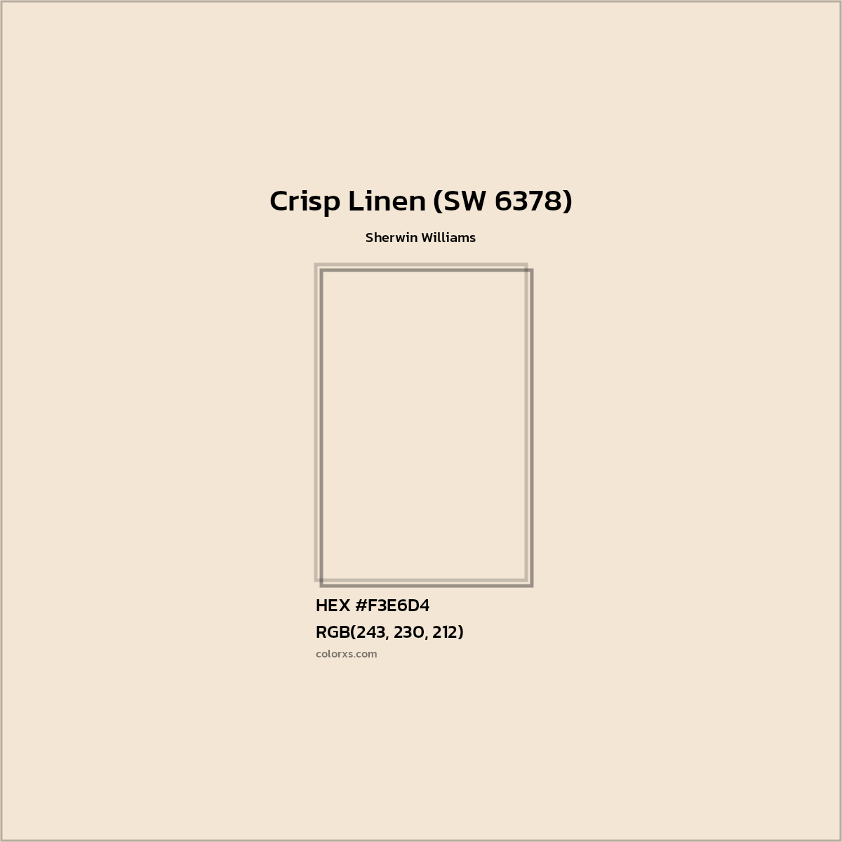 HEX #F3E6D4 Crisp Linen (SW 6378) Paint Sherwin Williams - Color Code