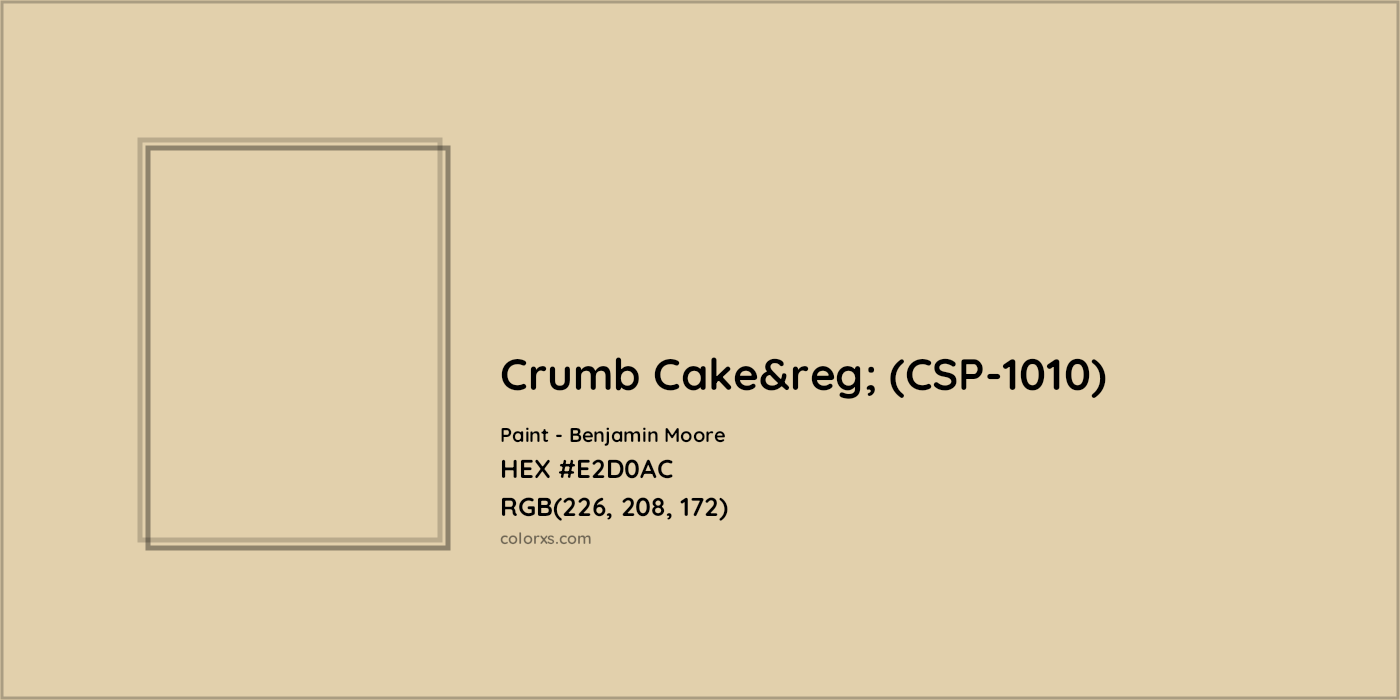 HEX #E2D0AC Crumb Cake&reg; (CSP-1010) Paint Benjamin Moore - Color Code
