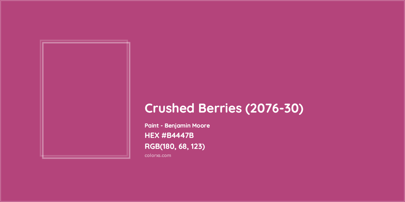 HEX #B4447B Crushed Berries (2076-30) Paint Benjamin Moore - Color Code