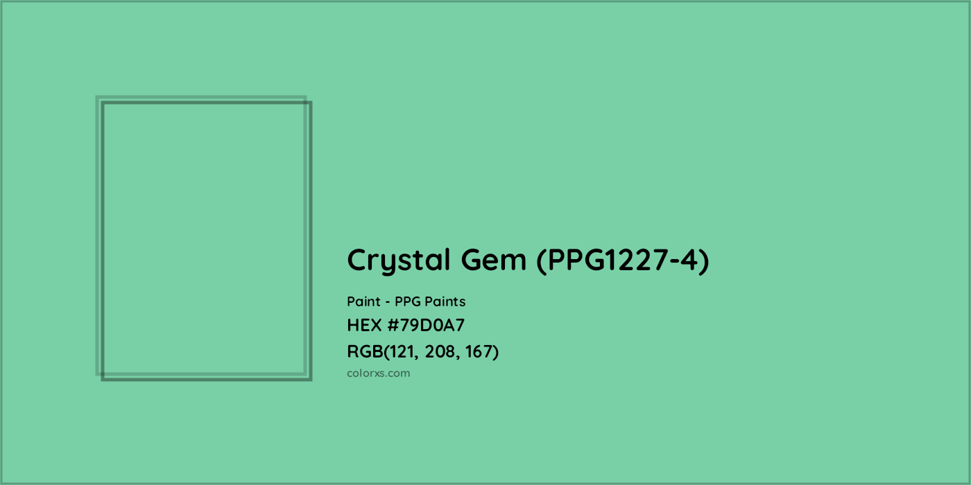 HEX #79D0A7 Crystal Gem (PPG1227-4) Paint PPG Paints - Color Code