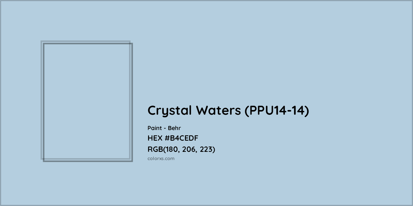 HEX #B4CEDF Crystal Waters (PPU14-14) Paint Behr - Color Code