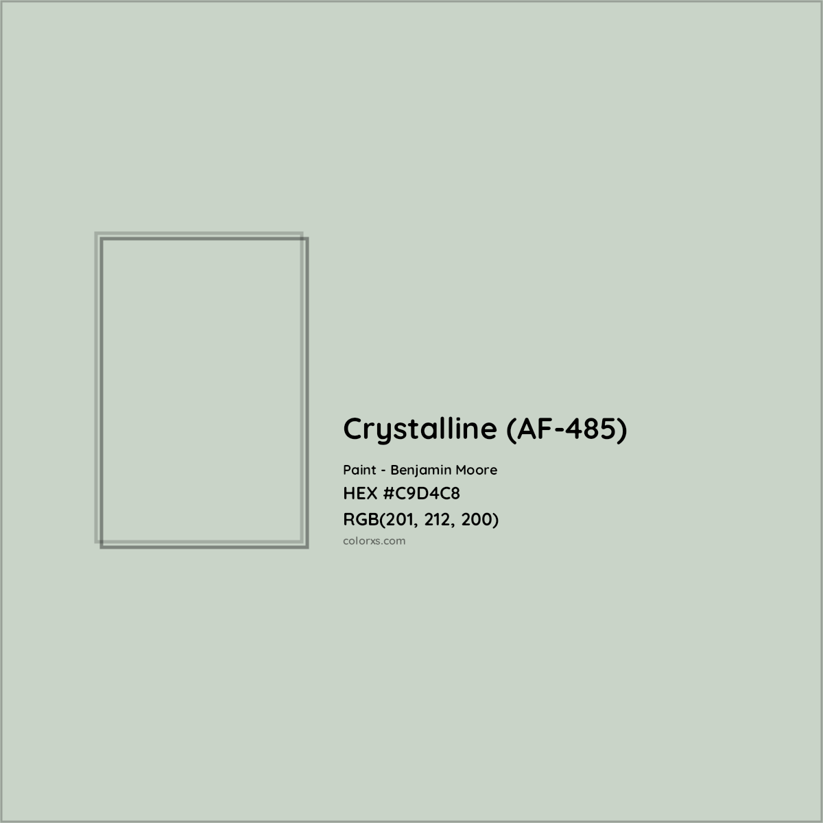 HEX #C9D4C8 Crystalline (AF-485) Paint Benjamin Moore - Color Code