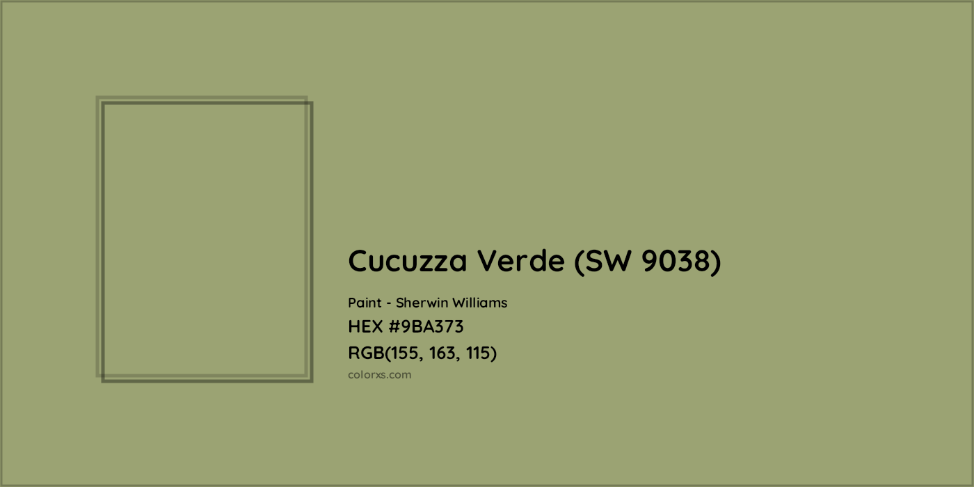 HEX #9BA373 Cucuzza Verde (SW 9038) Paint Sherwin Williams - Color Code
