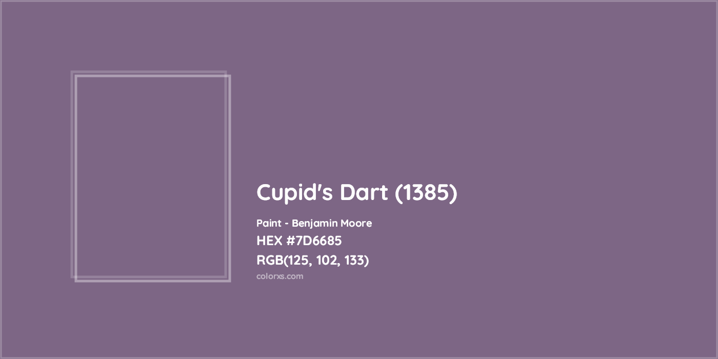 HEX #7D6685 Cupid's Dart (1385) Paint Benjamin Moore - Color Code