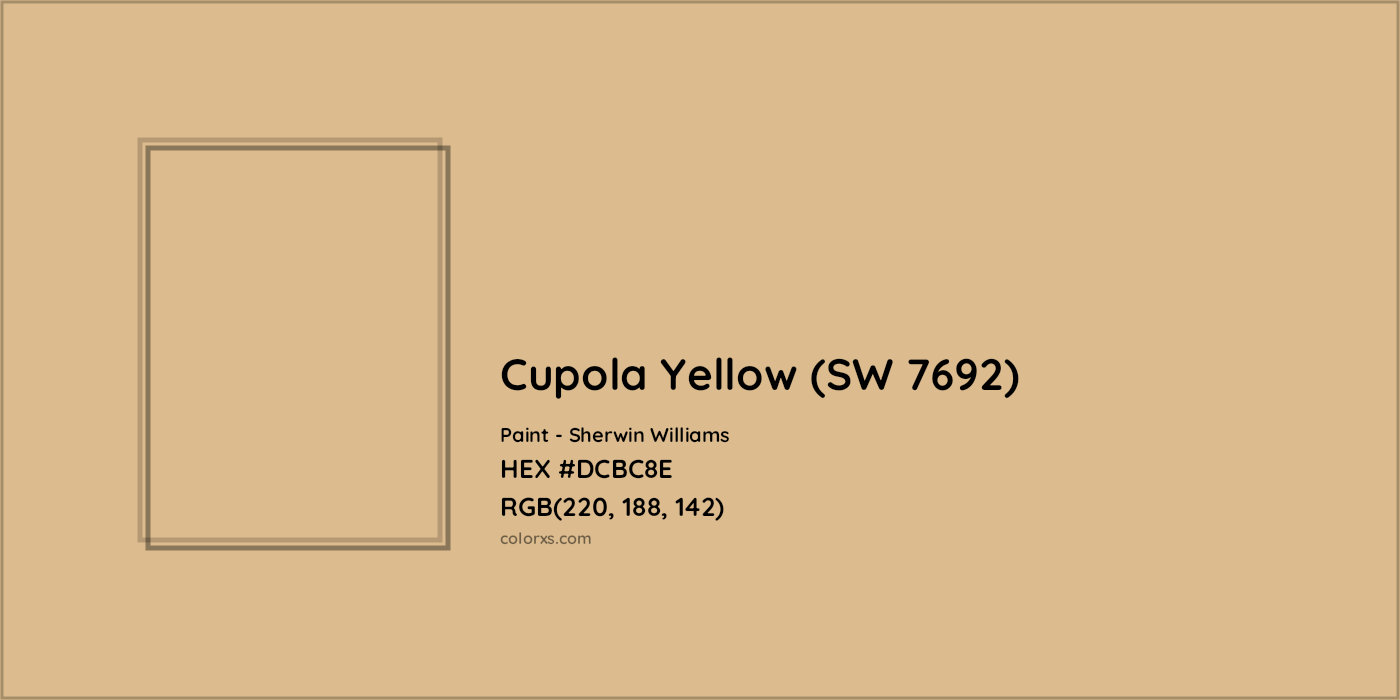 HEX #DCBC8E Cupola Yellow (SW 7692) Paint Sherwin Williams - Color Code