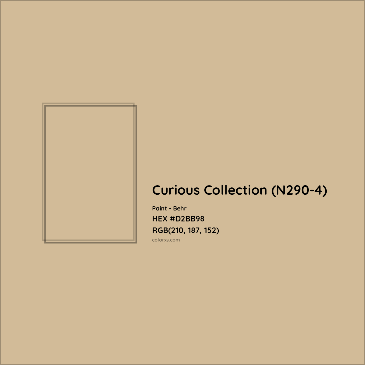 HEX #D2BB98 Curious Collection (N290-4) Paint Behr - Color Code