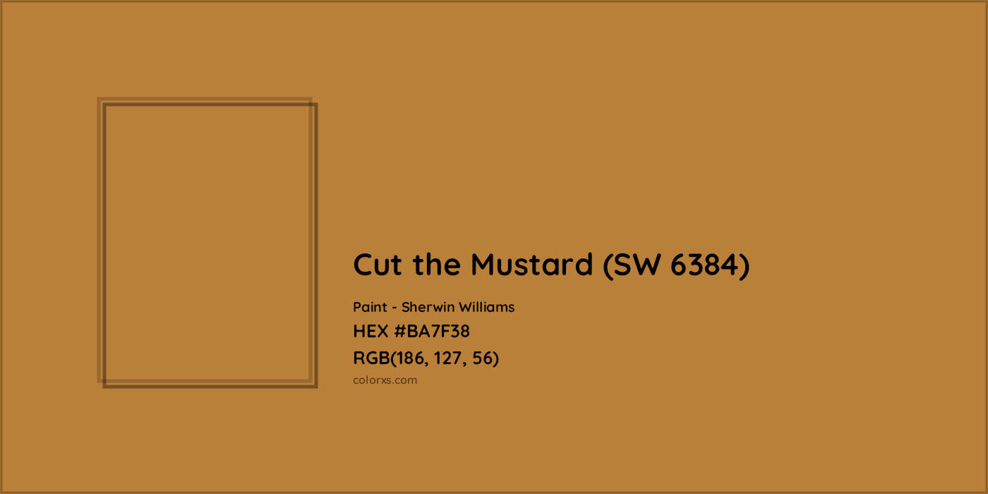 HEX #BA7F38 Cut the Mustard (SW 6384) Paint Sherwin Williams - Color Code