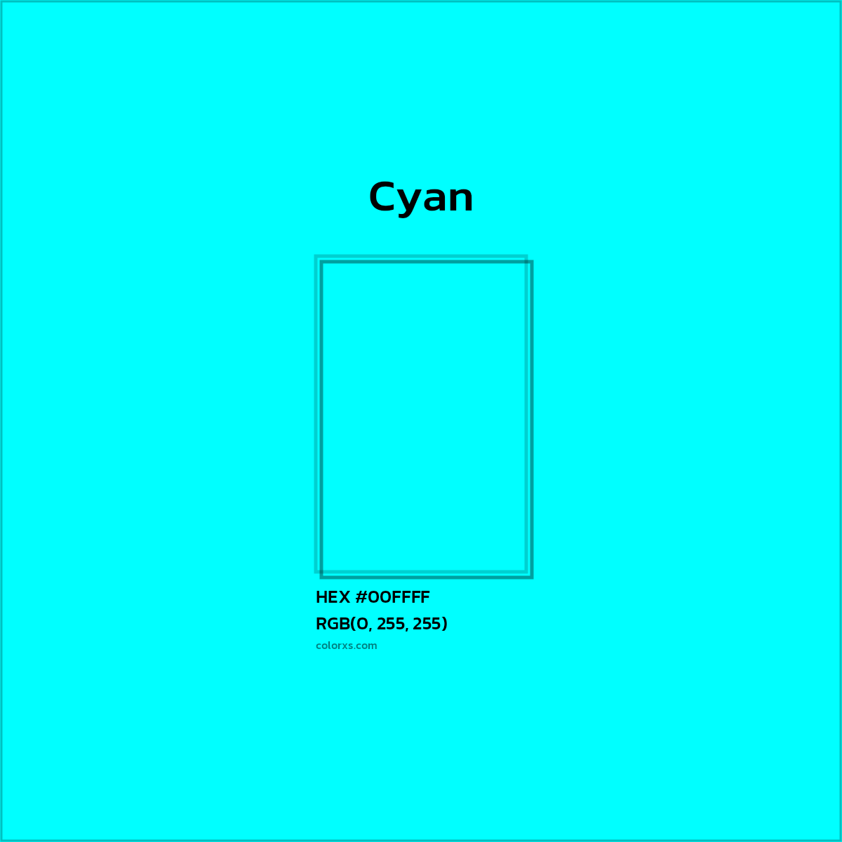 HEX #00FFFF Cyan Color - Color Code