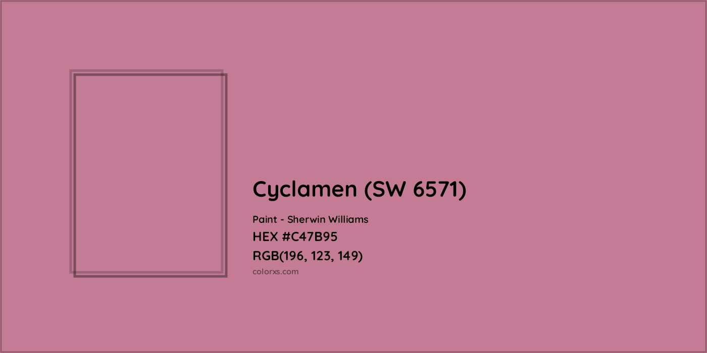 HEX #C47B95 Cyclamen (SW 6571) Paint Sherwin Williams - Color Code