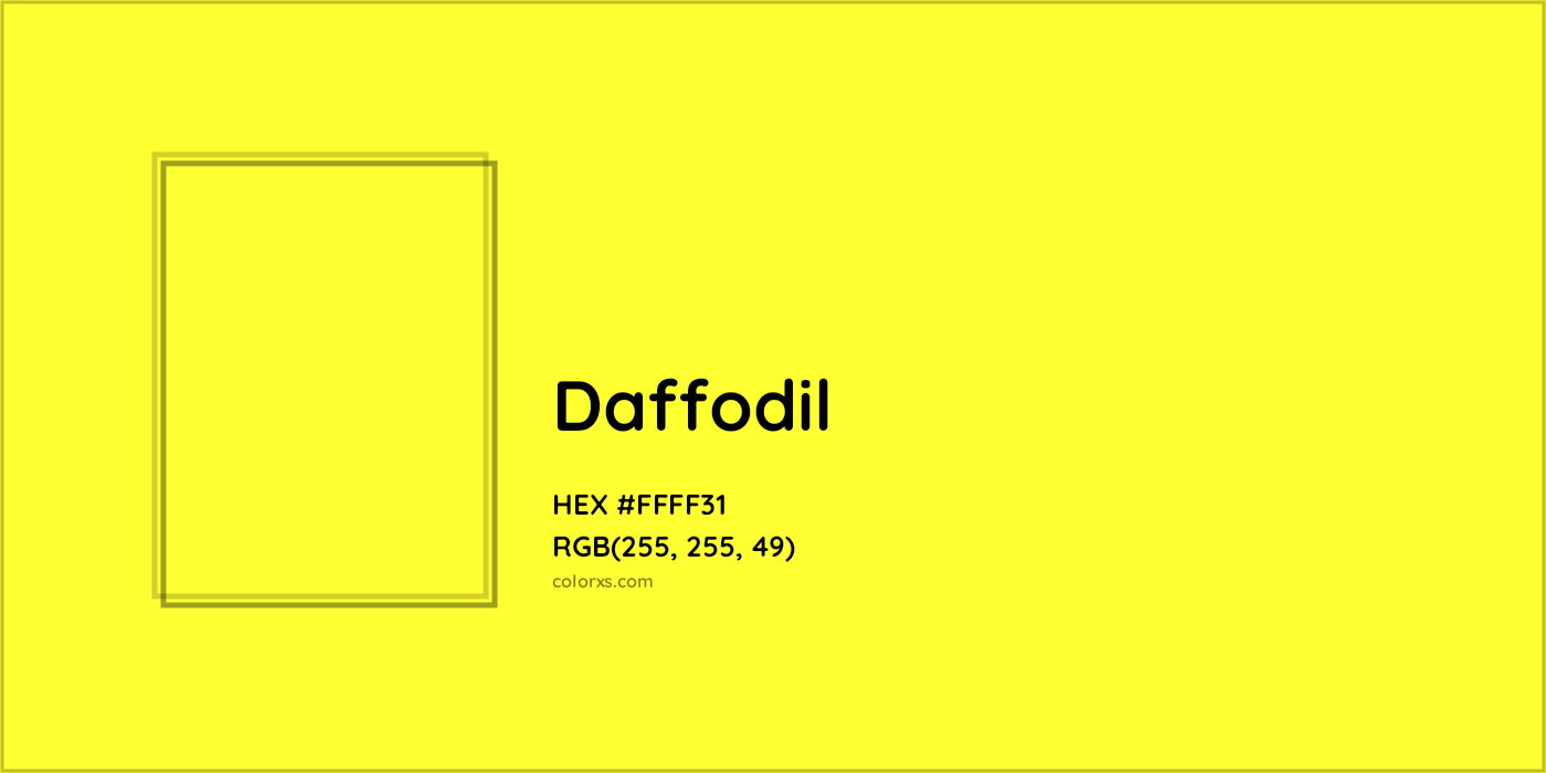 HEX #FFFF31 Daffodil Color - Color Code