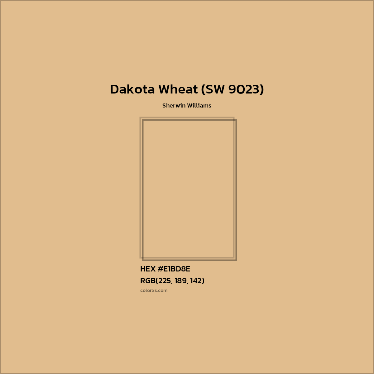 HEX #E1BD8E Dakota Wheat (SW 9023) Paint Sherwin Williams - Color Code