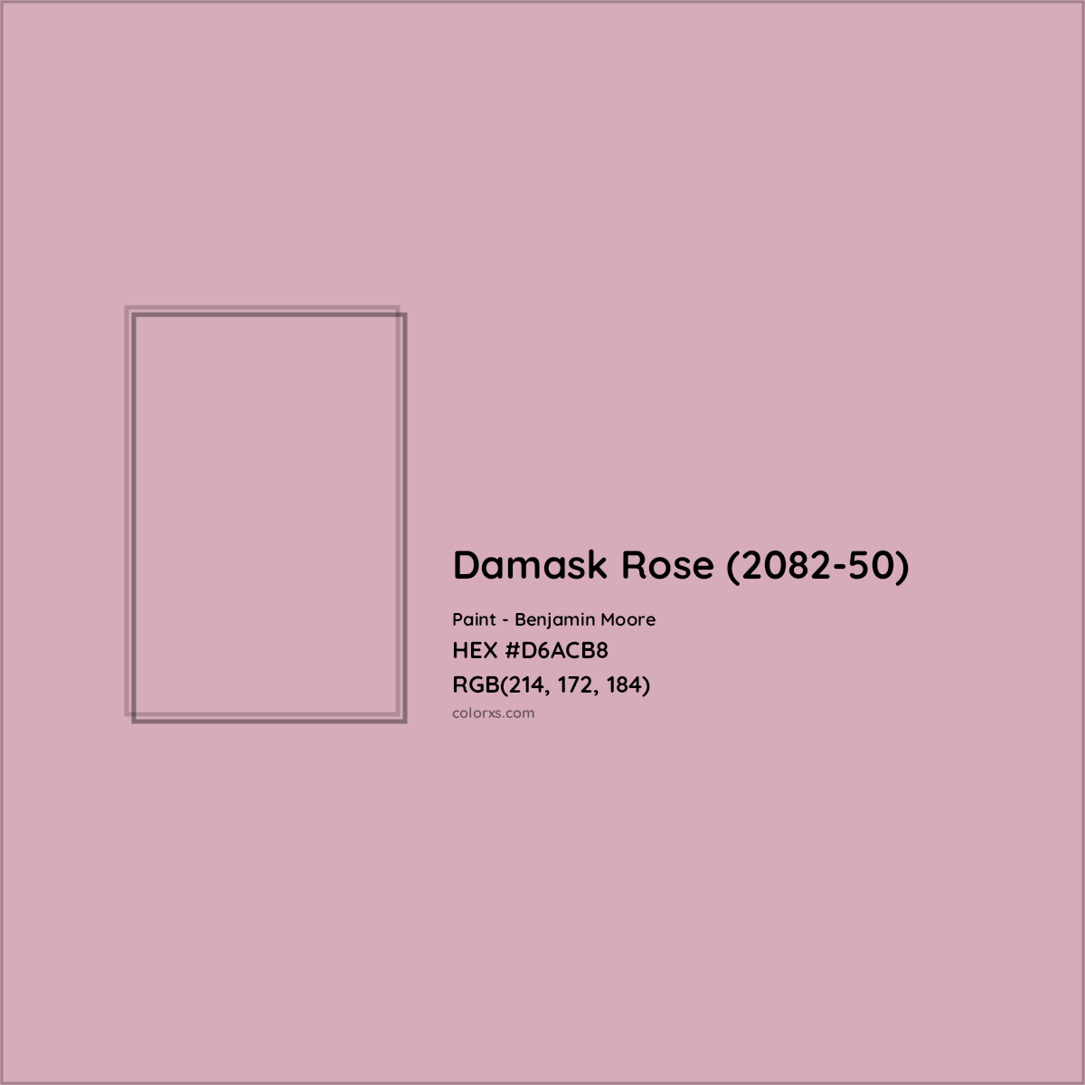 HEX #D6ACB8 Damask Rose (2082-50) Paint Benjamin Moore - Color Code
