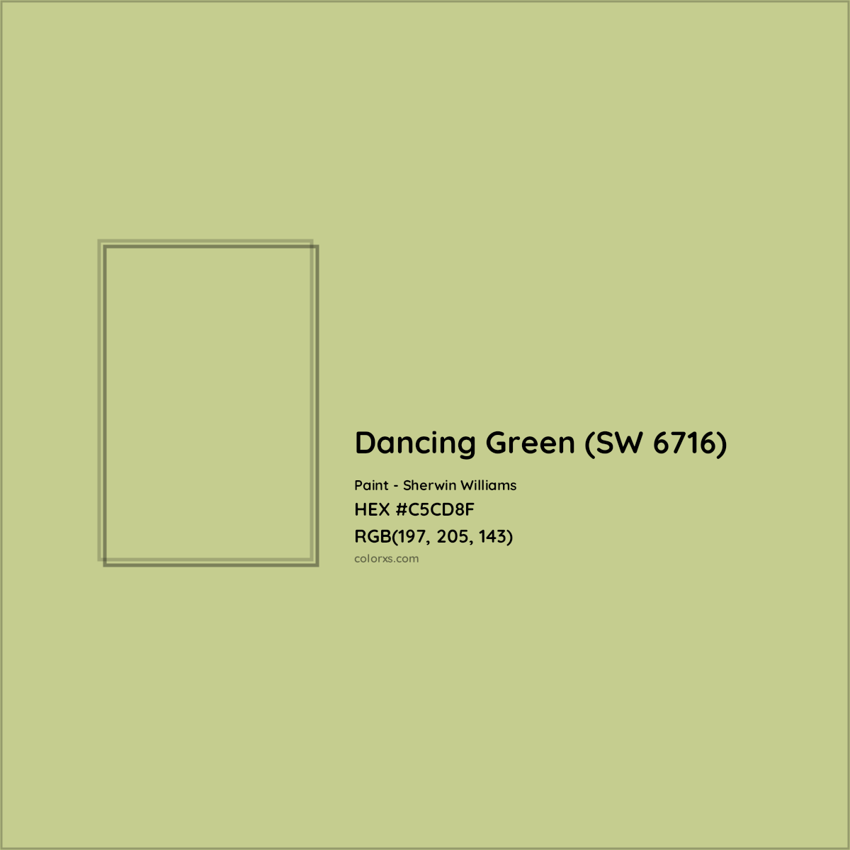 HEX #C5CD8F Dancing Green (SW 6716) Paint Sherwin Williams - Color Code