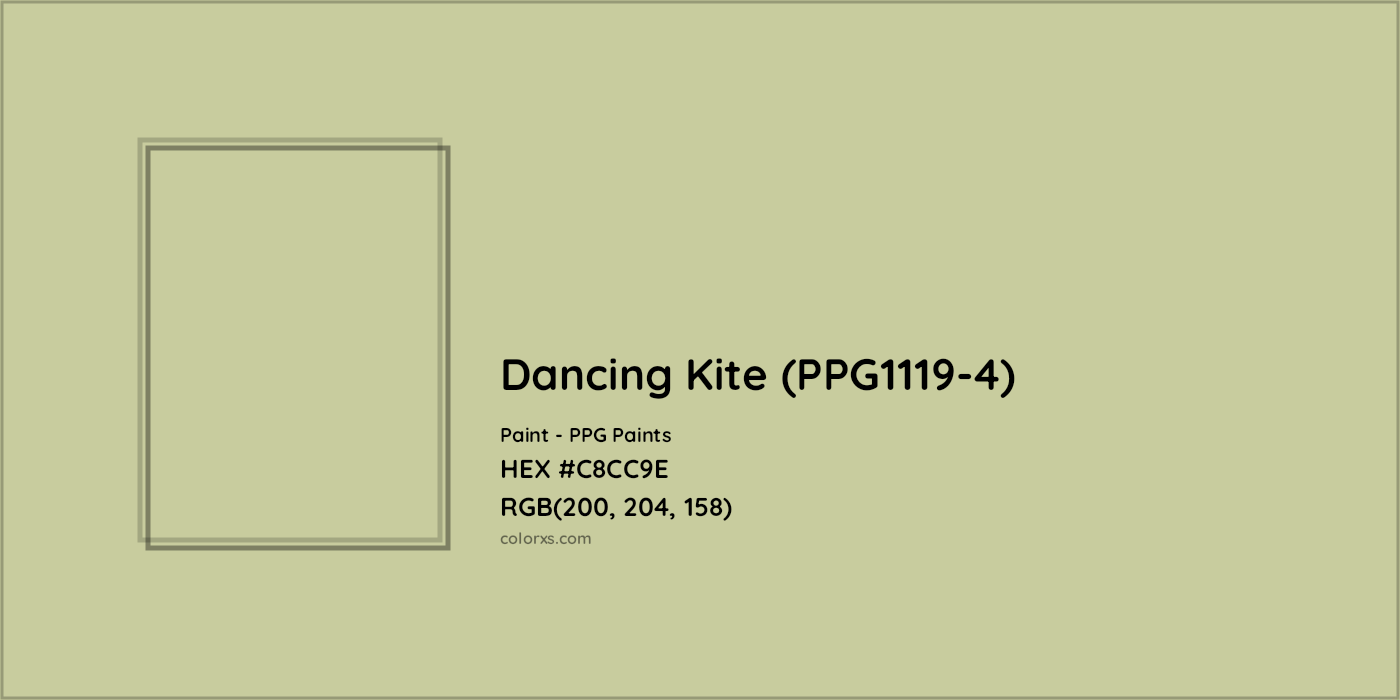 HEX #C8CC9E Dancing Kite (PPG1119-4) Paint PPG Paints - Color Code