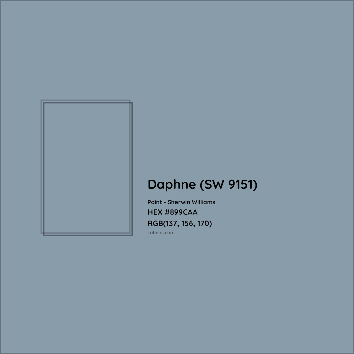 HEX #899CAA Daphne (SW 9151) Paint Sherwin Williams - Color Code