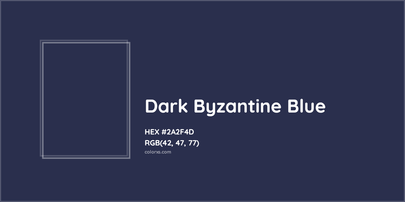 HEX #2A2F4D Dark Byzantine Blue Color - Color Code