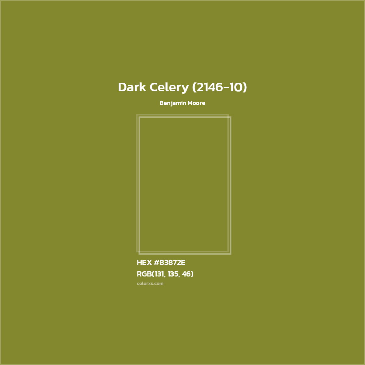 HEX #83872E Dark Celery (2146-10) Paint Benjamin Moore - Color Code