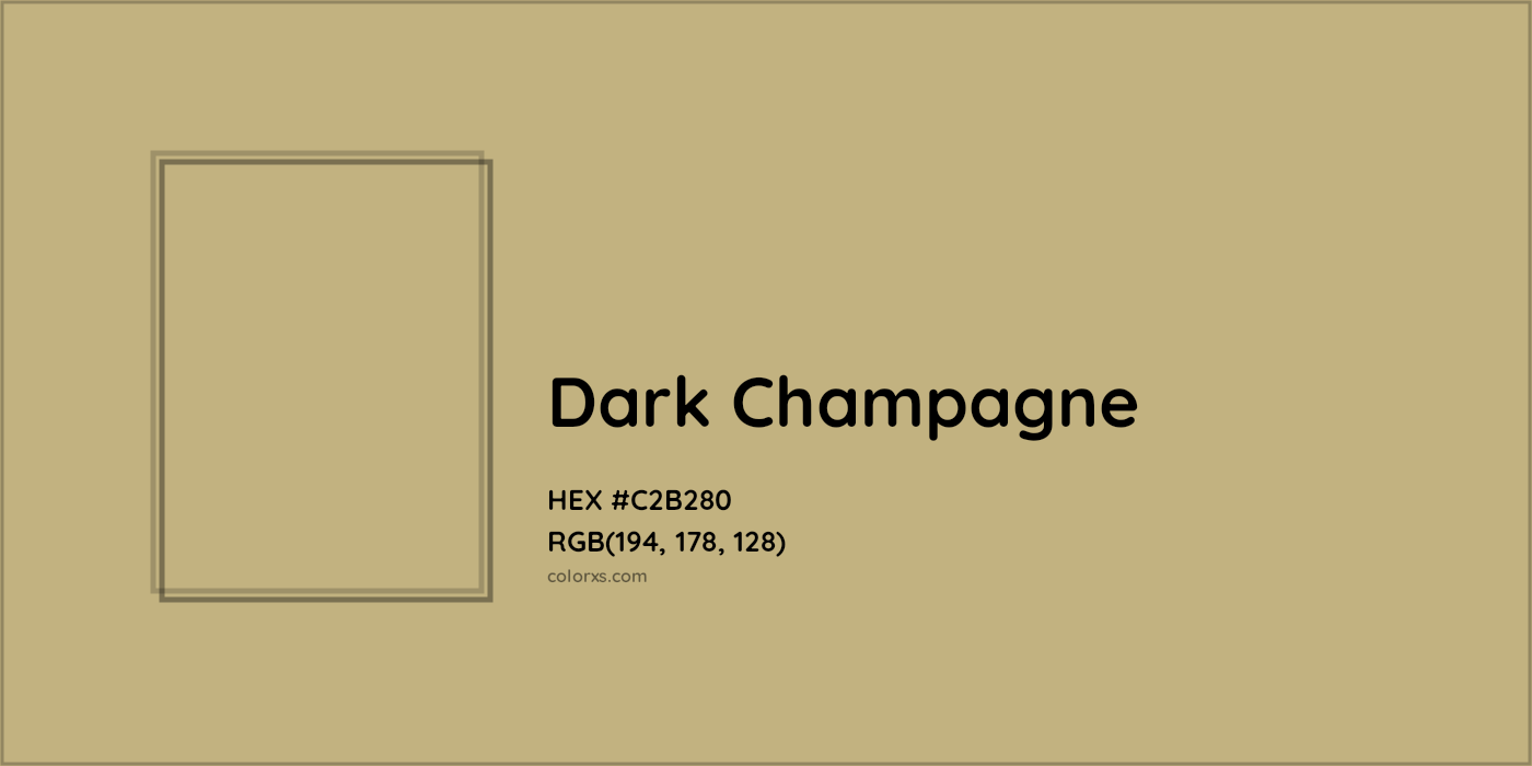 HEX #C2B280 Dark Champagne Color - Color Code