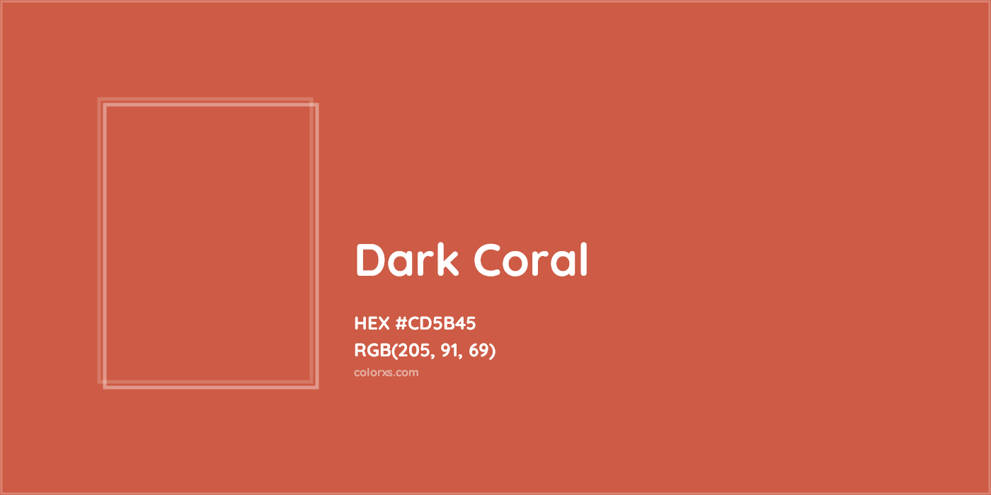 HEX #CD5B45 Dark coral Color - Color Code