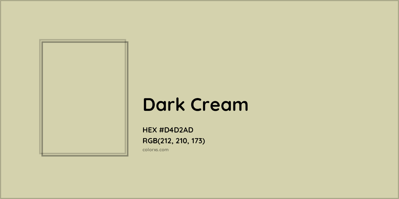 HEX #D4D2AD Dark Cream Color - Color Code