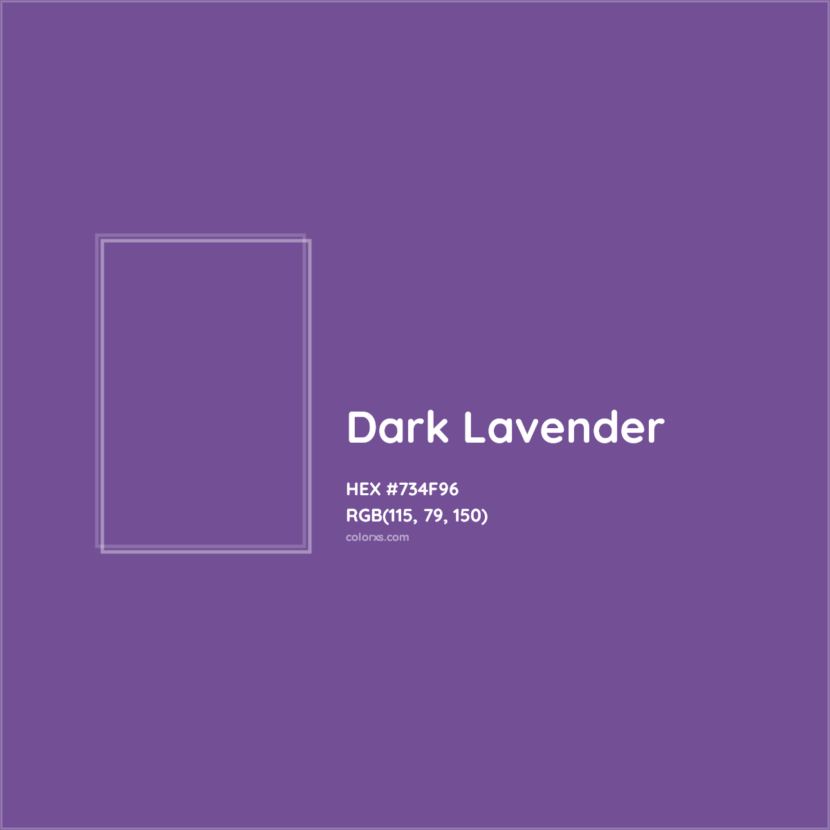 HEX #734F96 Dark Lavender Color - Color Code