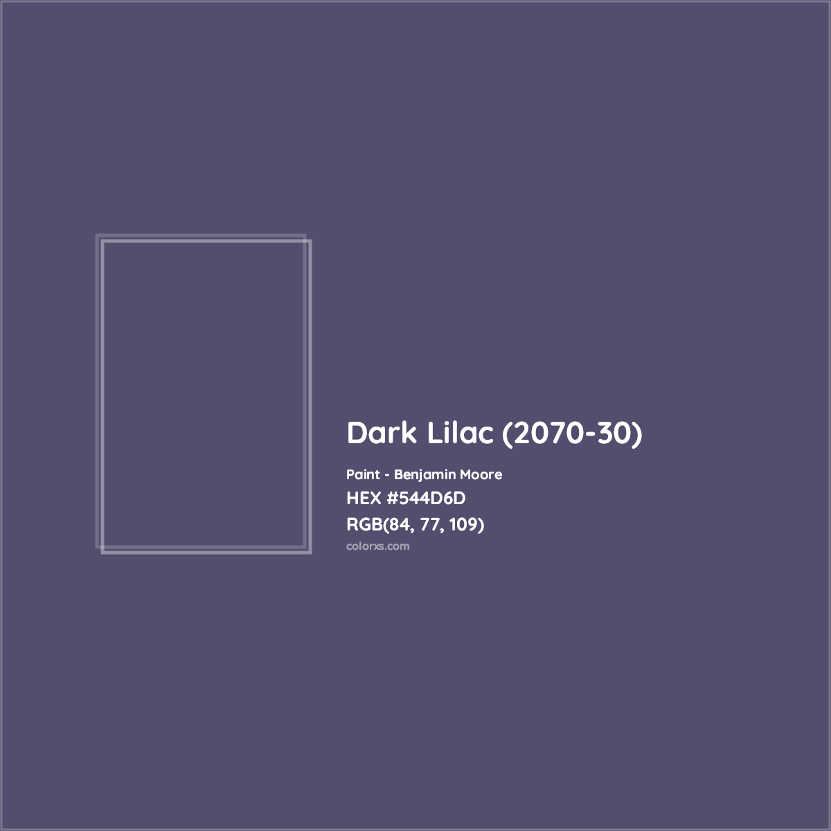 HEX #544D6D Dark Lilac (2070-30) Paint Benjamin Moore - Color Code