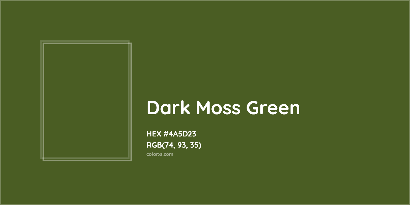 HEX #4A5D23 Dark Moss Green Color - Color Code
