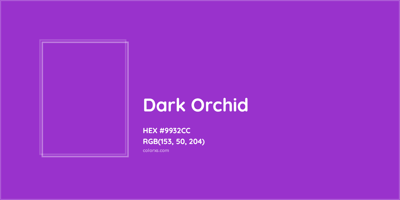 HEX #9932CC Dark Orchid Color - Color Code