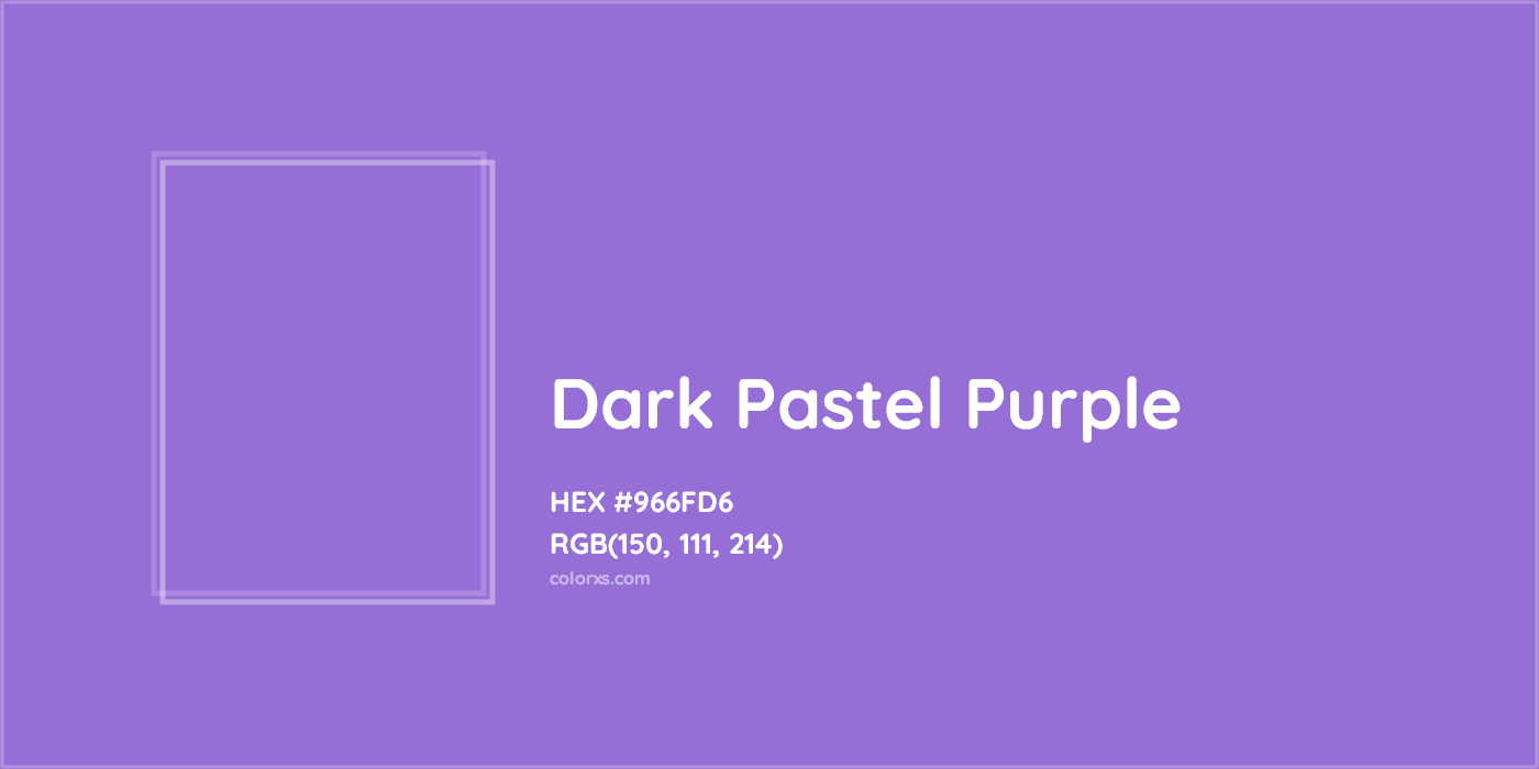 HEX #966FD6 Dark Pastel Purple Color - Color Code