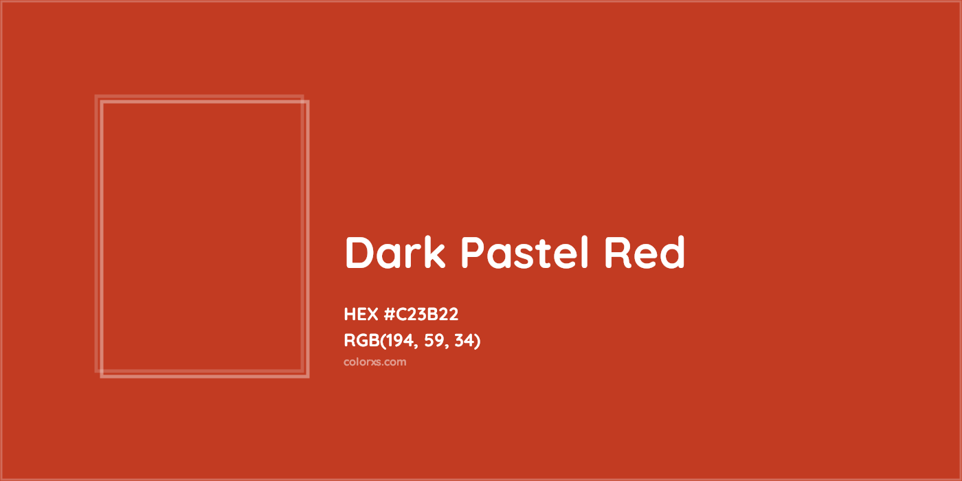 HEX #C23B22 Dark Pastel Red Color - Color Code
