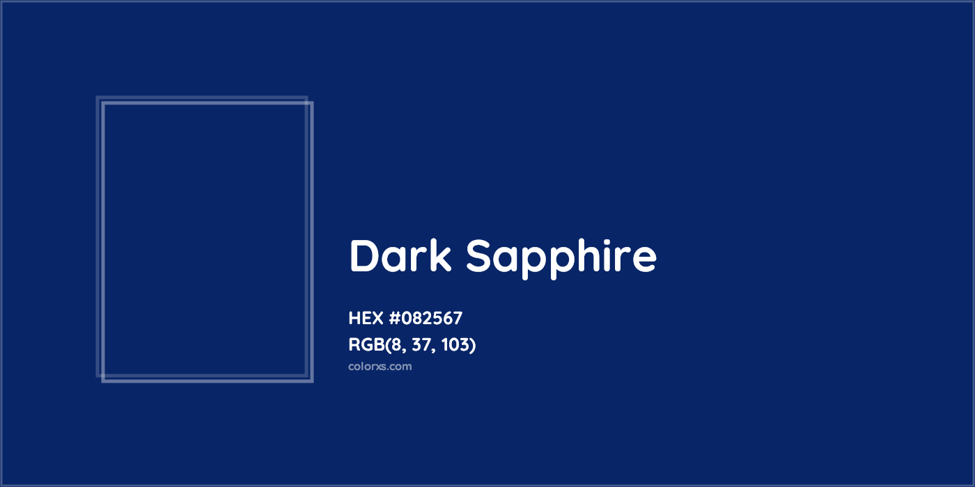 HEX #082567 Dark Sapphire Color - Color Code