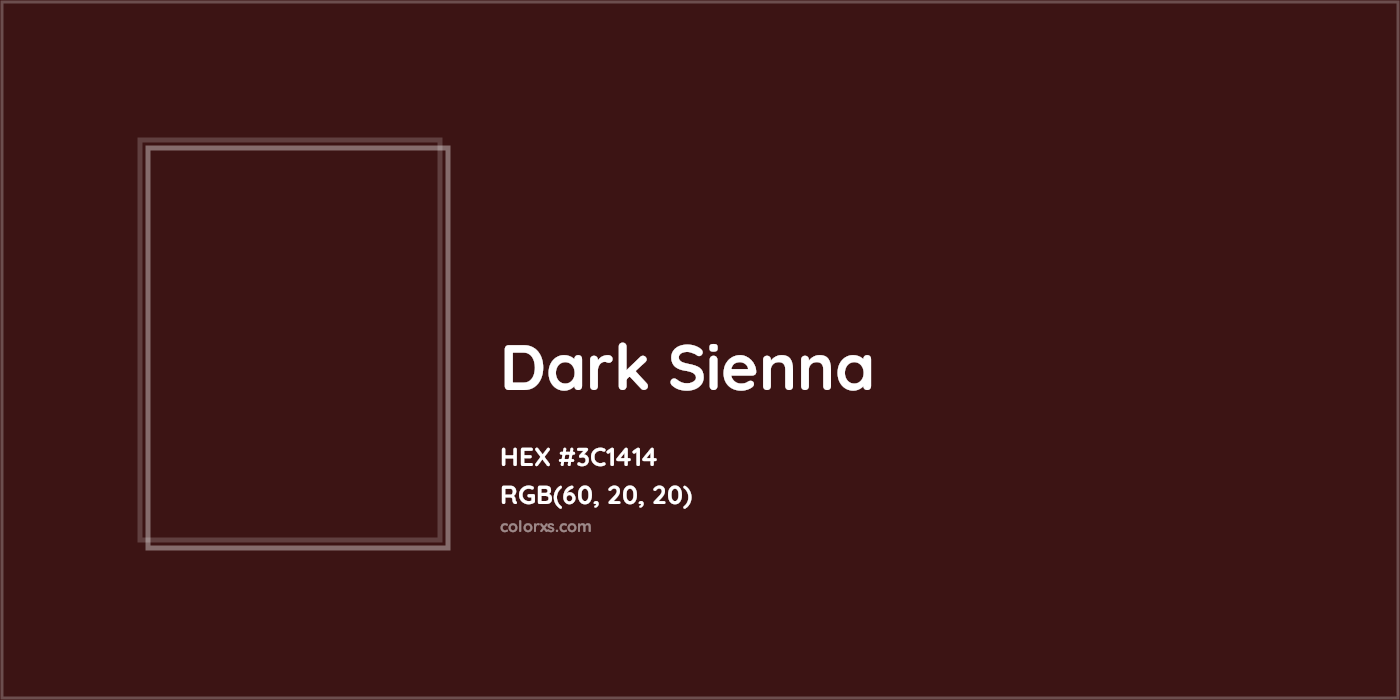 HEX #3C1414 Dark sienna Color - Color Code