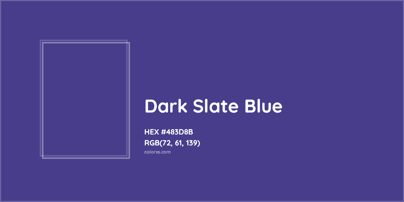 HEX #483D8B Dark slate blue Color - Color Code