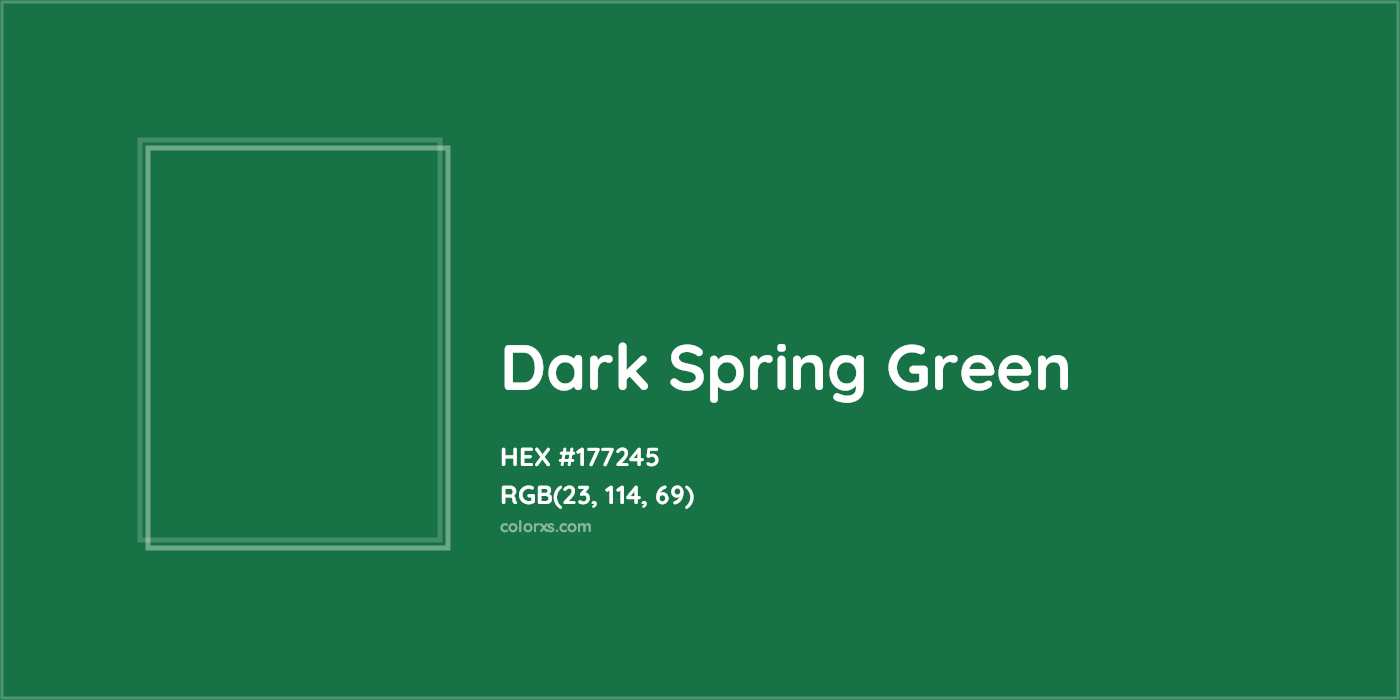 HEX #177245 Dark Spring Green Color - Color Code