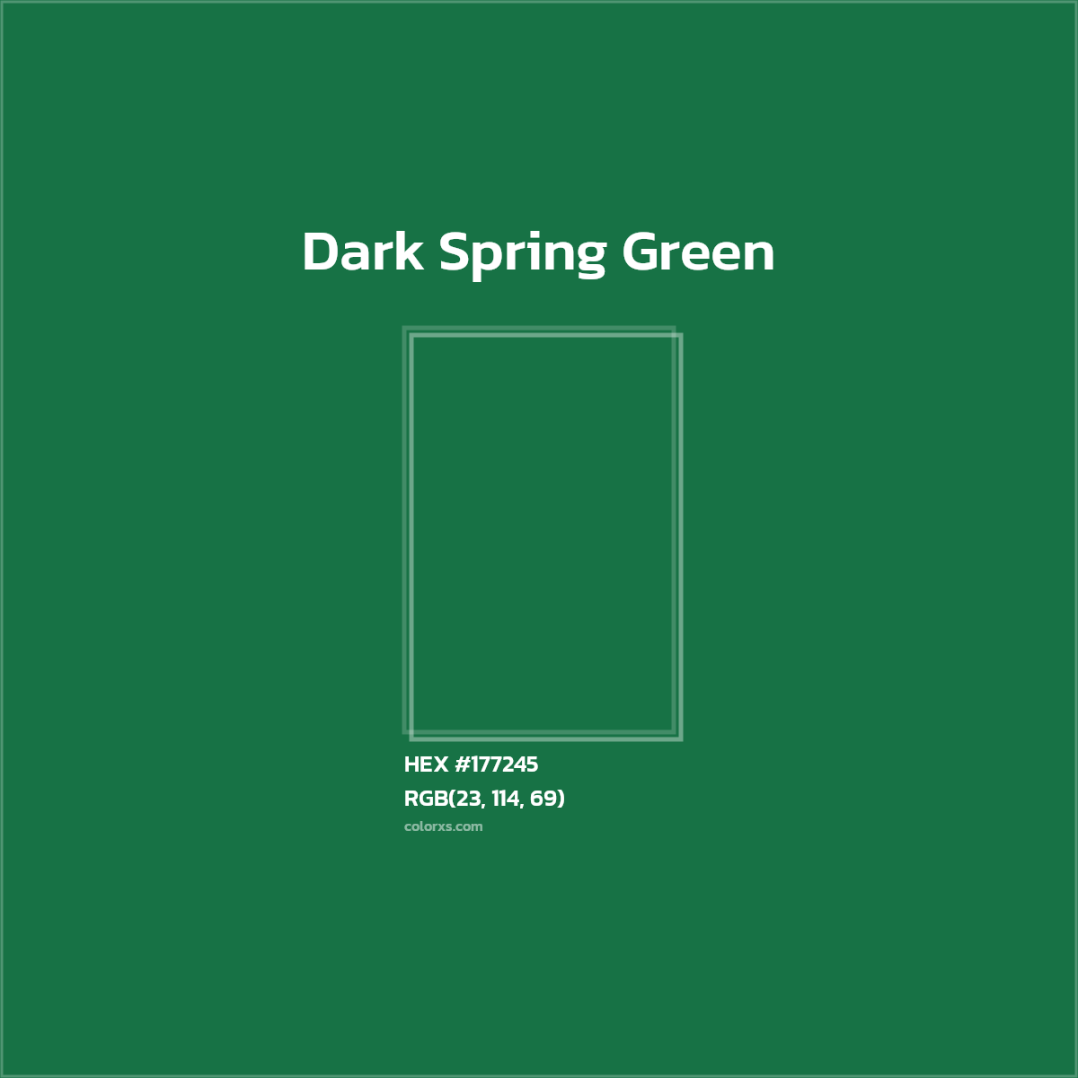 HEX #177245 Dark Spring Green Color - Color Code