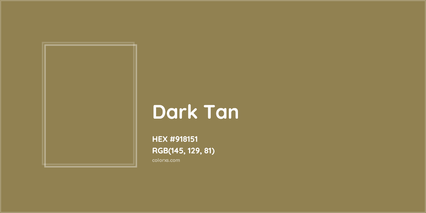 HEX #918151 Dark Tan Color - Color Code