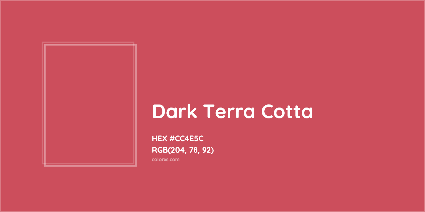 HEX #CC4E5C Dark terra cotta Color - Color Code