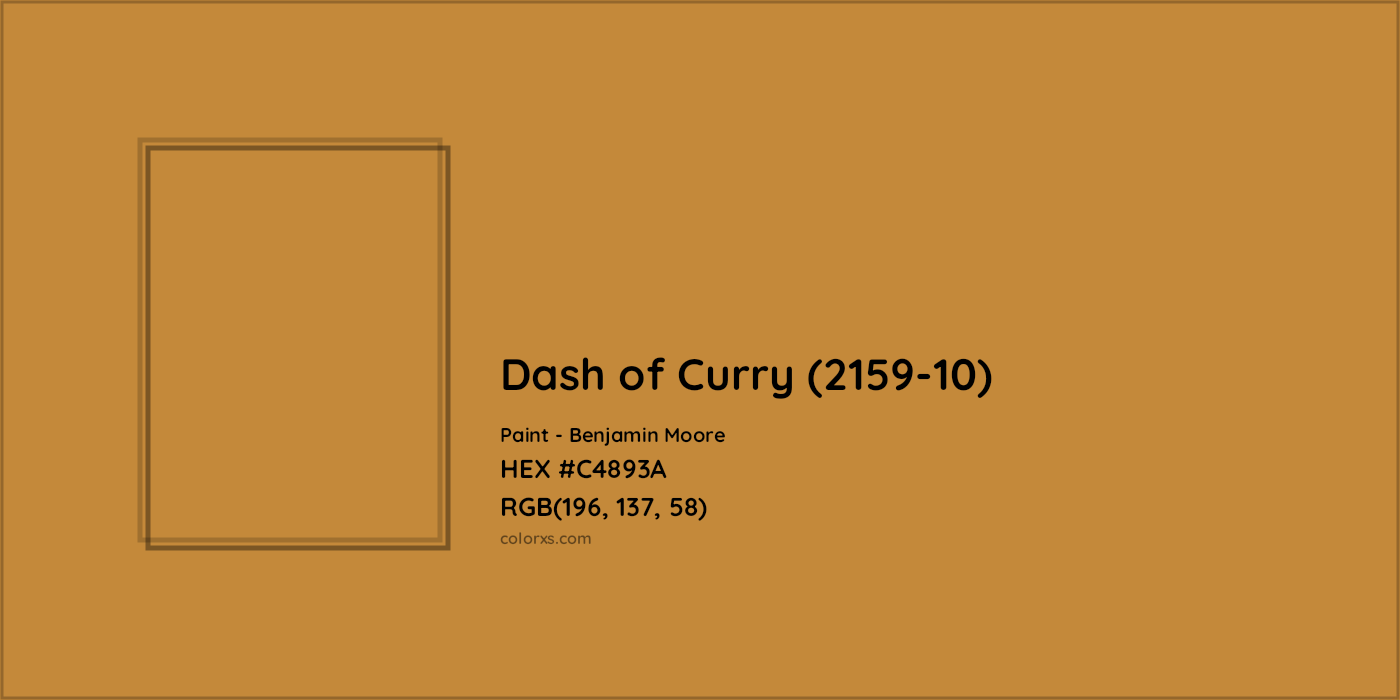 HEX #C4893A Dash of Curry (2159-10) Paint Benjamin Moore - Color Code