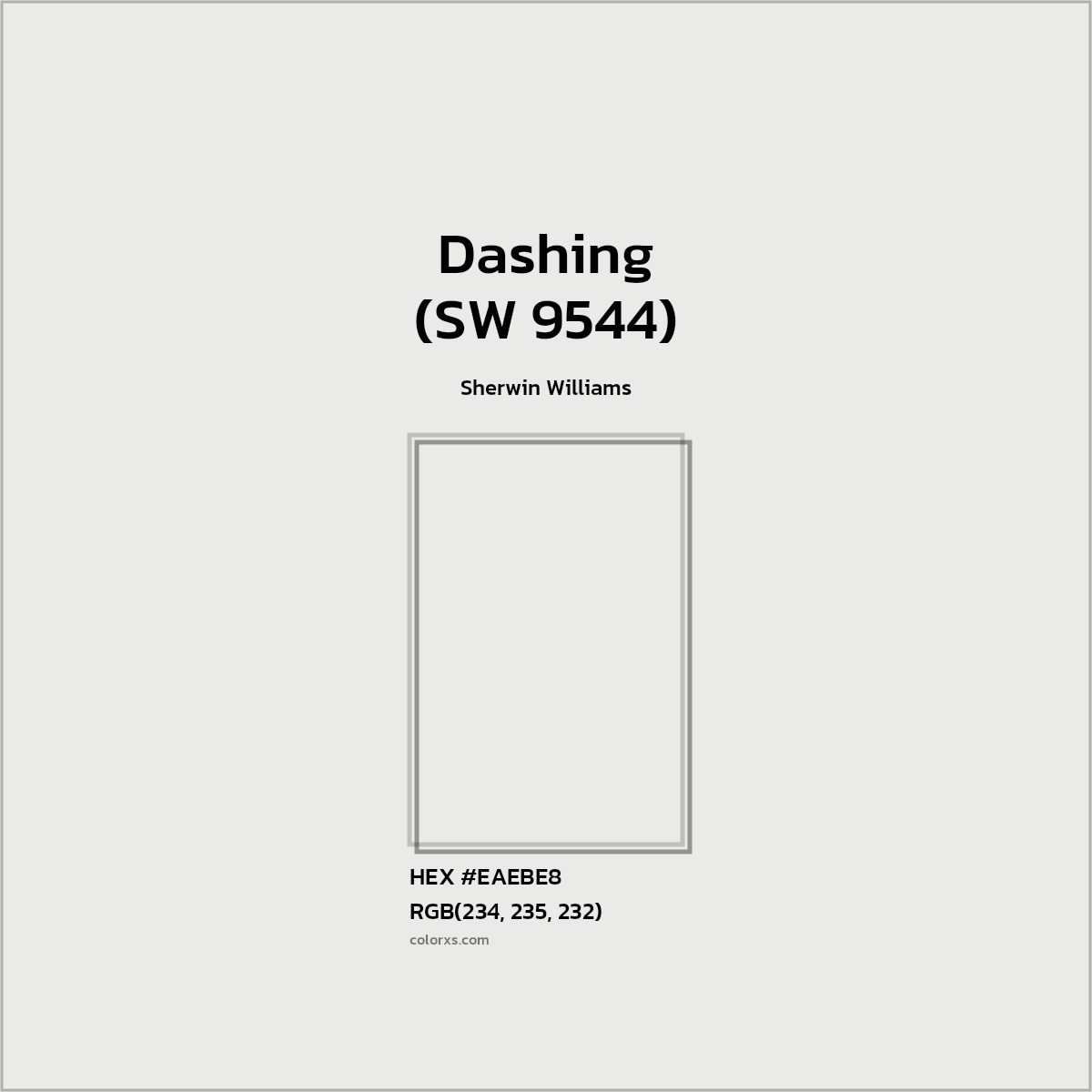 HEX #EAEBE8 Dashing (SW 9544) Paint Sherwin Williams - Color Code