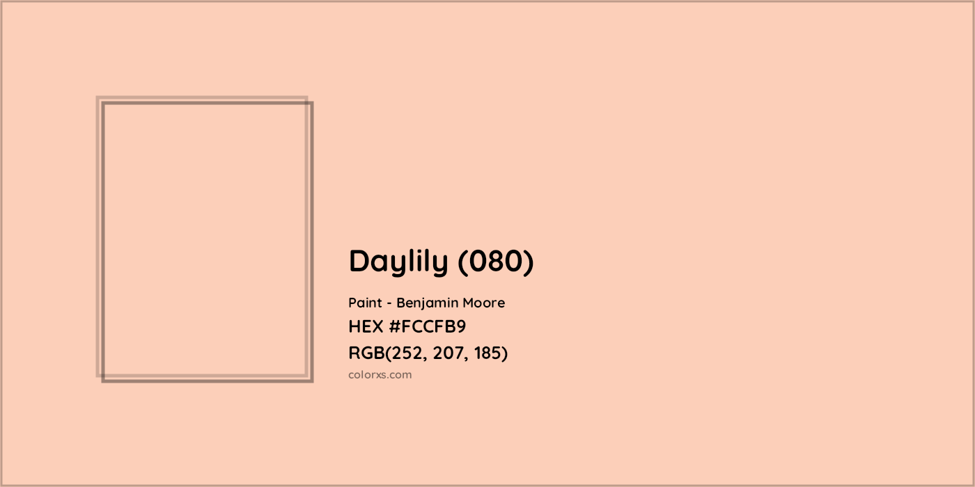 HEX #FCCFB9 Daylily (080) Paint Benjamin Moore - Color Code