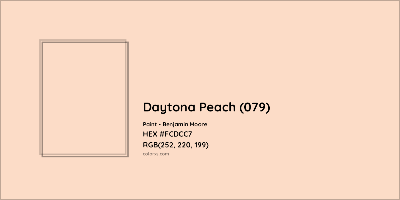 HEX #FCDCC7 Daytona Peach (079) Paint Benjamin Moore - Color Code