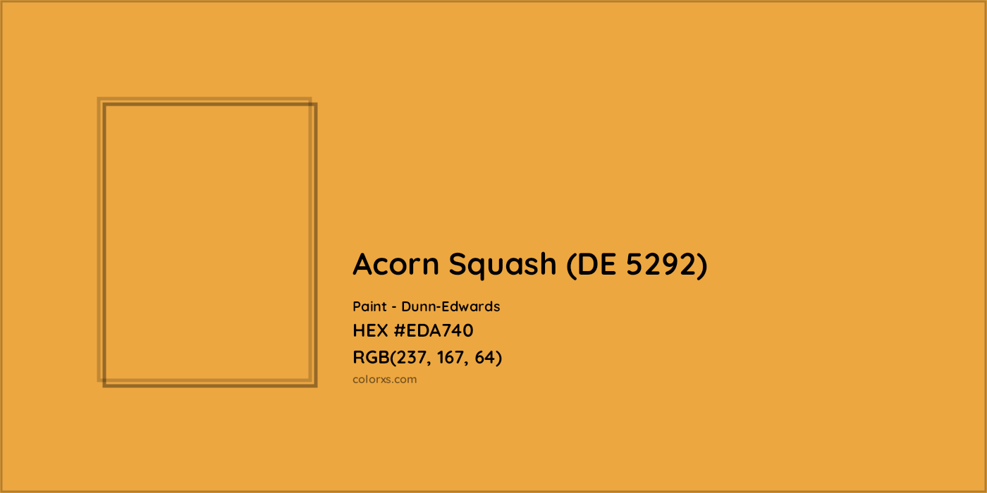HEX #EDA740 Acorn Squash (DE 5292) Paint Dunn-Edwards - Color Code