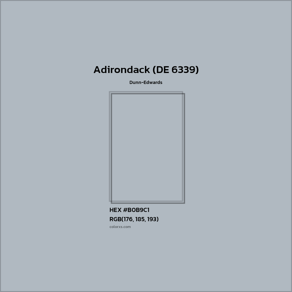 HEX #B0B9C1 Adirondack (DE 6339) Paint Dunn-Edwards - Color Code