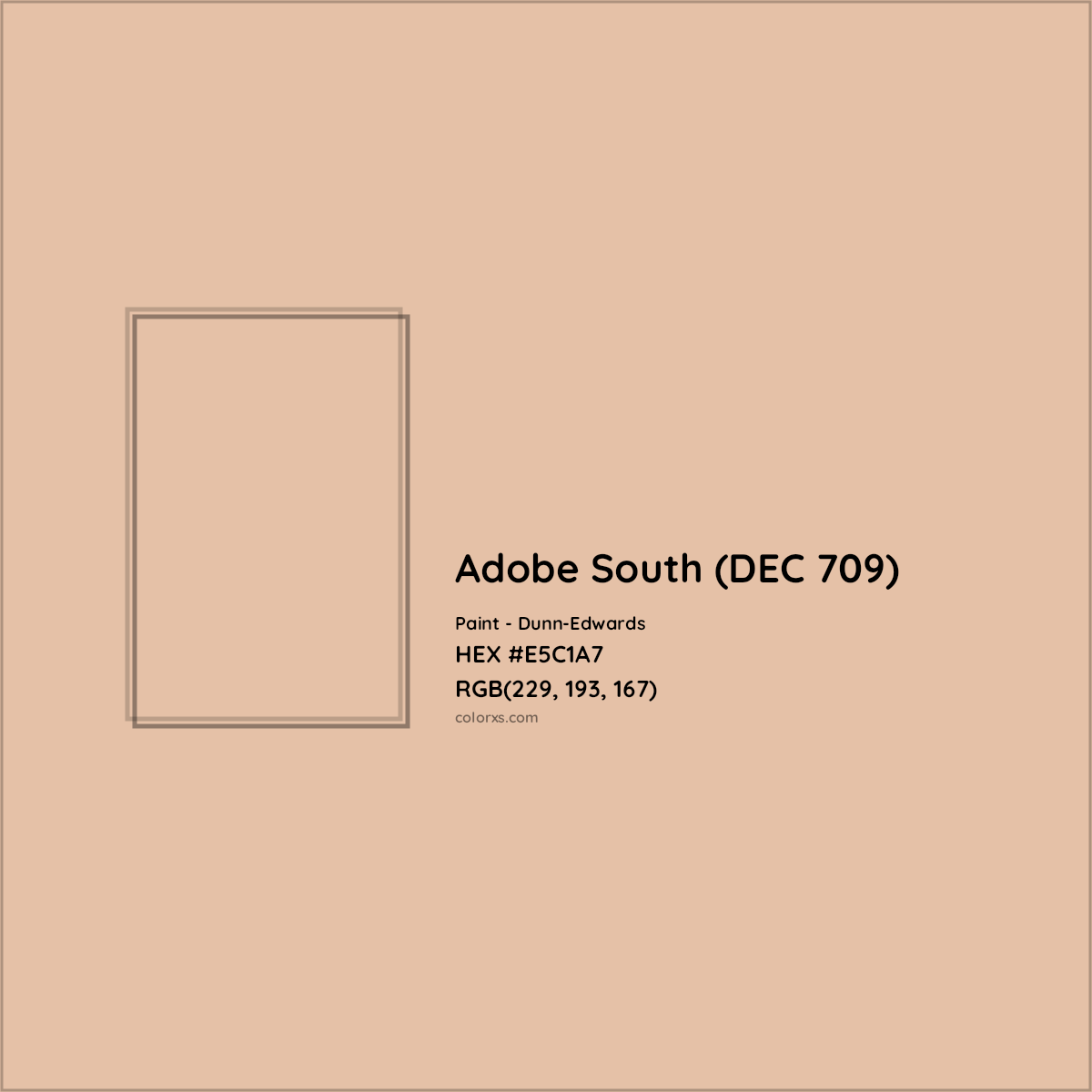 HEX #E5C1A7 Adobe South (DEC 709) Paint Dunn-Edwards - Color Code